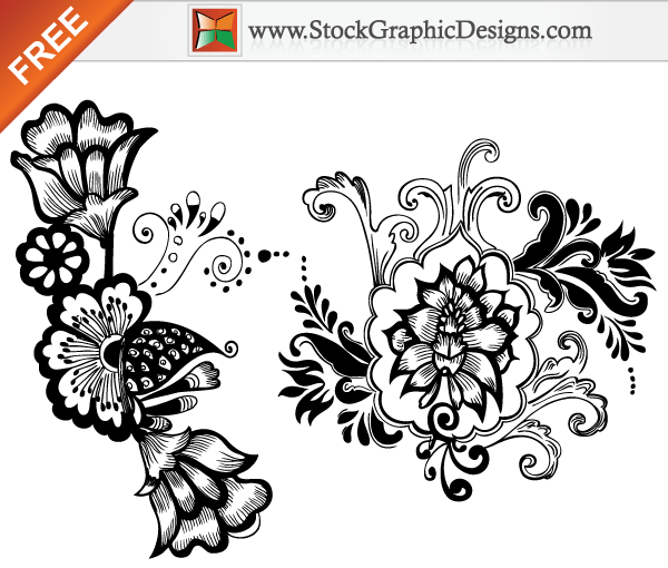 10 Beautiful Floral Patterns Vector Images