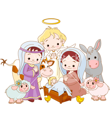Free Vector Nativity Scene Clip Art