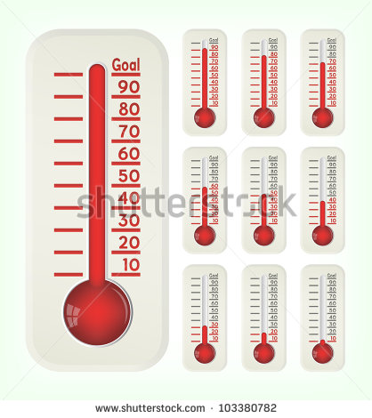 Fundraising Goal Thermometer Graphic