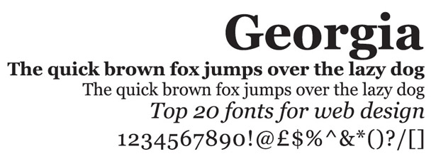 Georgia Font