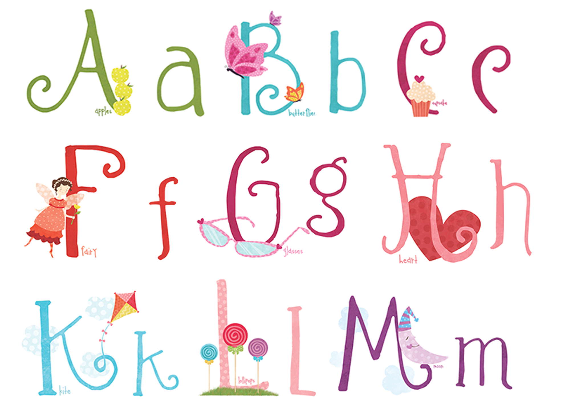 Girly Fonts Alphabet Letters