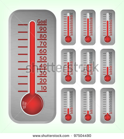 Goal Thermometer Vector