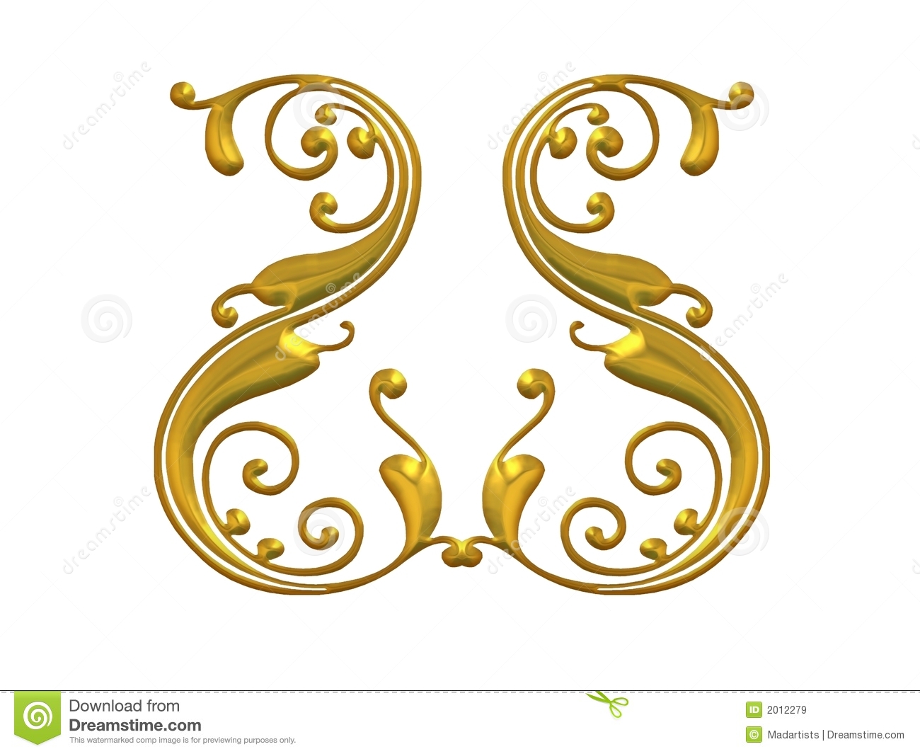 Gold Clip Art Flourish Designs