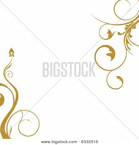 Gold Swirl Border