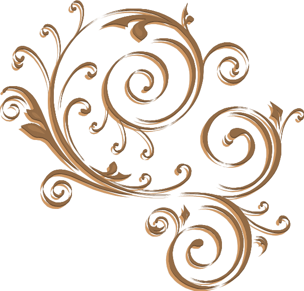 Gold Swirl Designs Clip Art