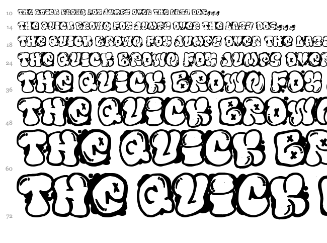 Graffiti Bubble Letters Font