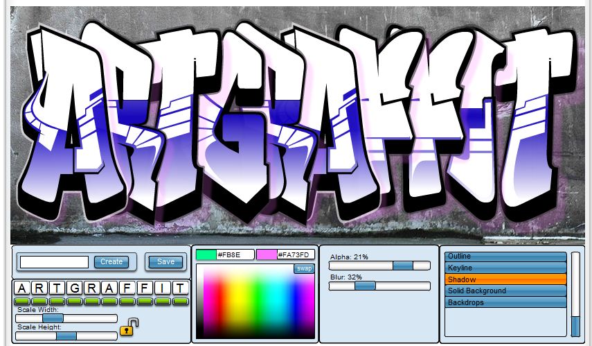 Free online graffiti writing