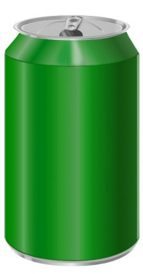 Green Blank Soda Can