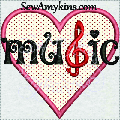 Heart Applique Embroidery Design