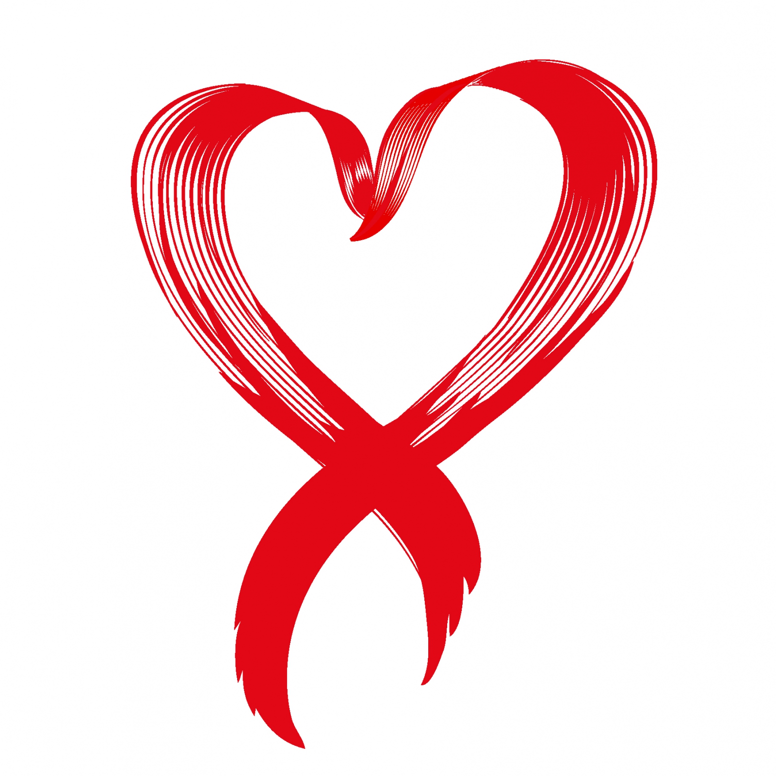 Heart Awareness Ribbon Clip Art