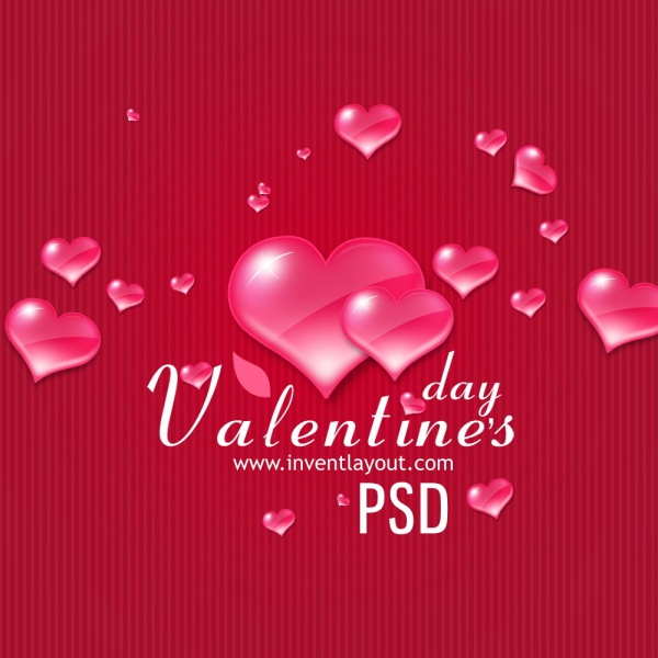 Hearts Backgrounds Photoshop PSD Files