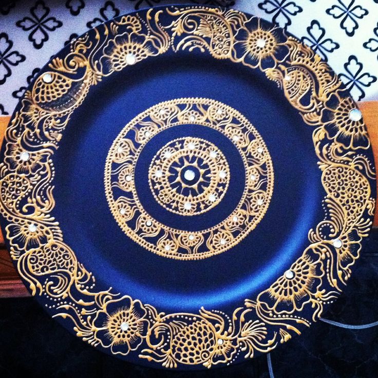 Henna Design On Plate Henna Design On Plate