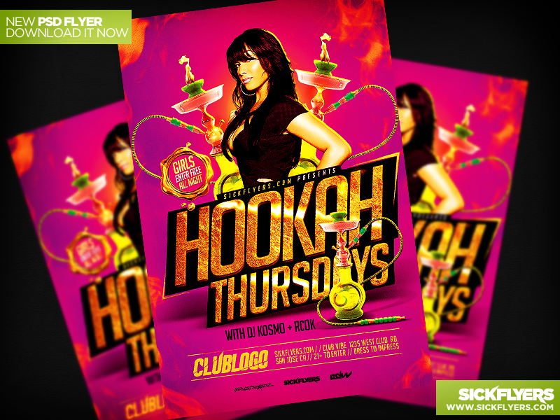 Hookah Lounge Flyer Template Hookah Lounge Flyer Template