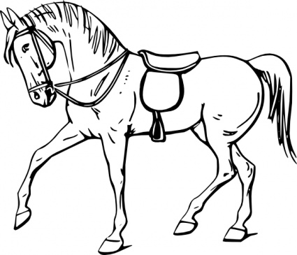 Horse Outline Clip Art Free