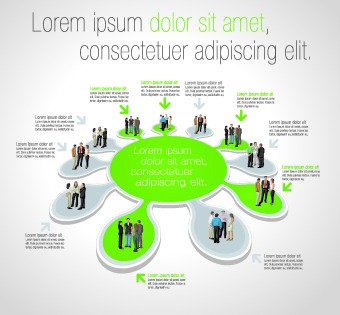 Infographic Vector Business People