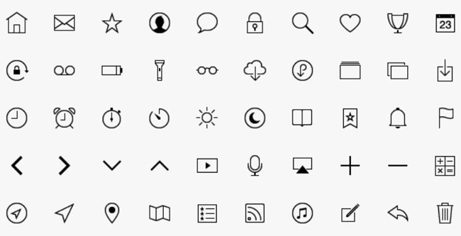 iOS 7 Download Free Vector Icons iOS 7 Download Free Vector Icons