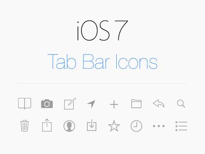 iOS 7 Icons Vector Free