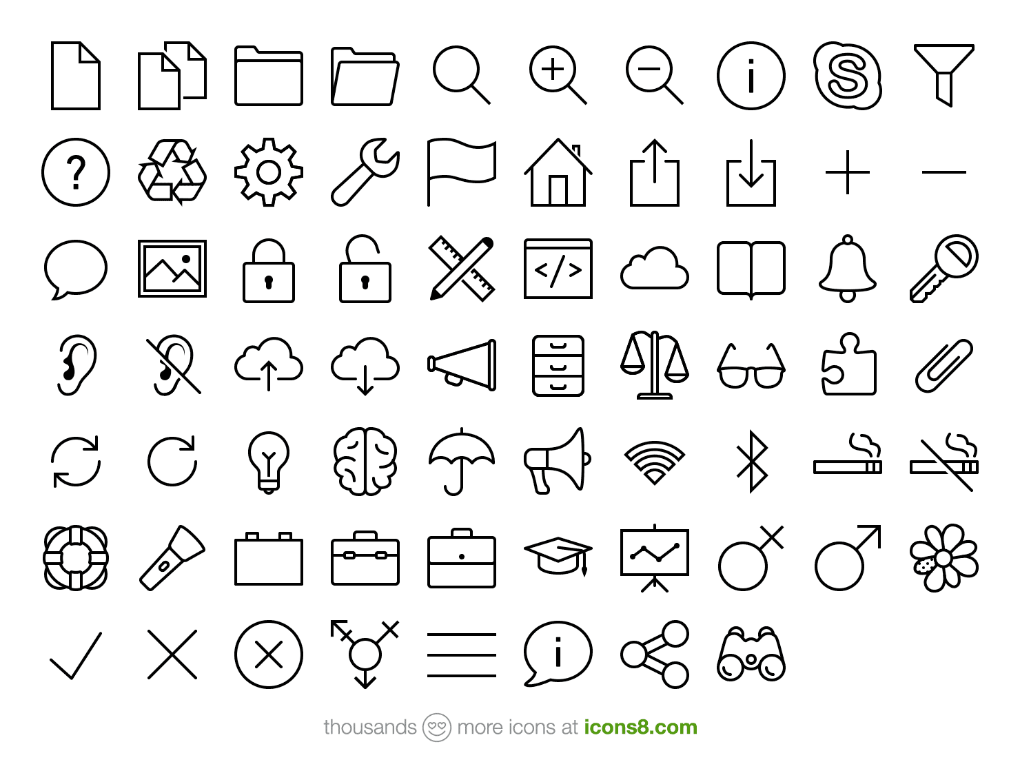 iOS 7 Icons Vector Free