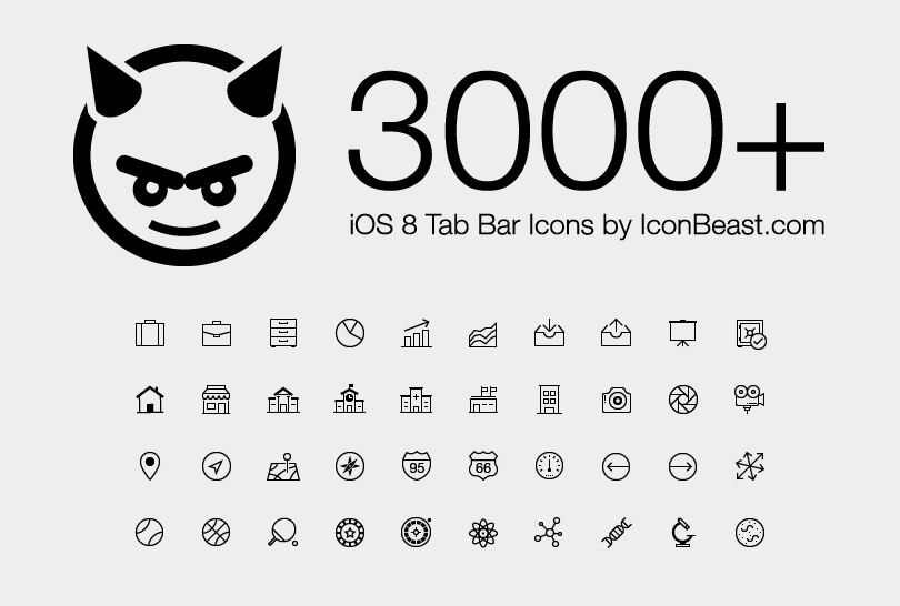 iOS 8 Icons Vector