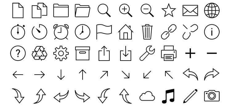 iOS Icons Vector Free