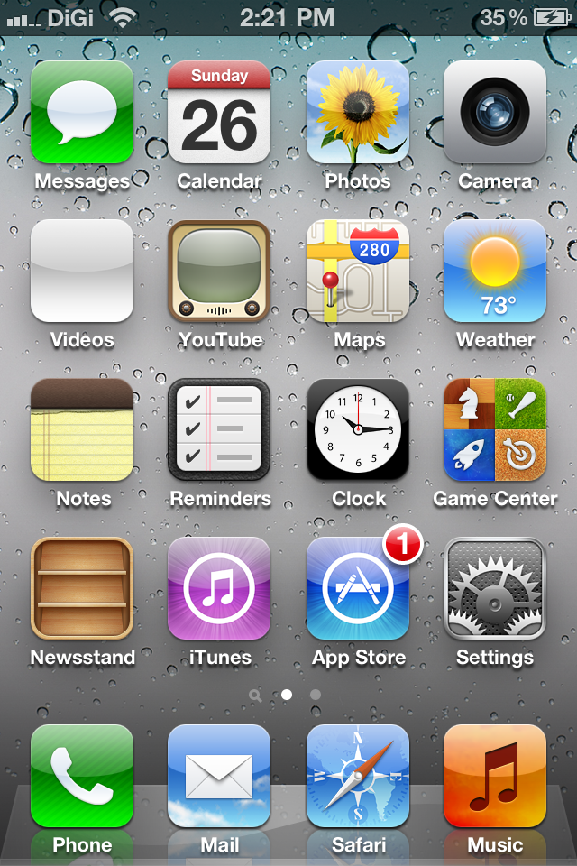 iPhone 4 Home Screen Icons