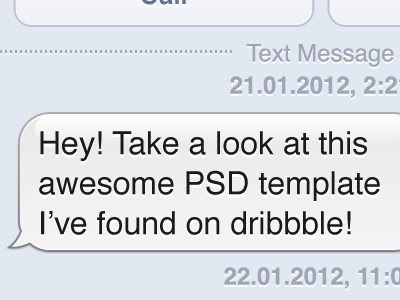 iPhone Text Message Bubble Template