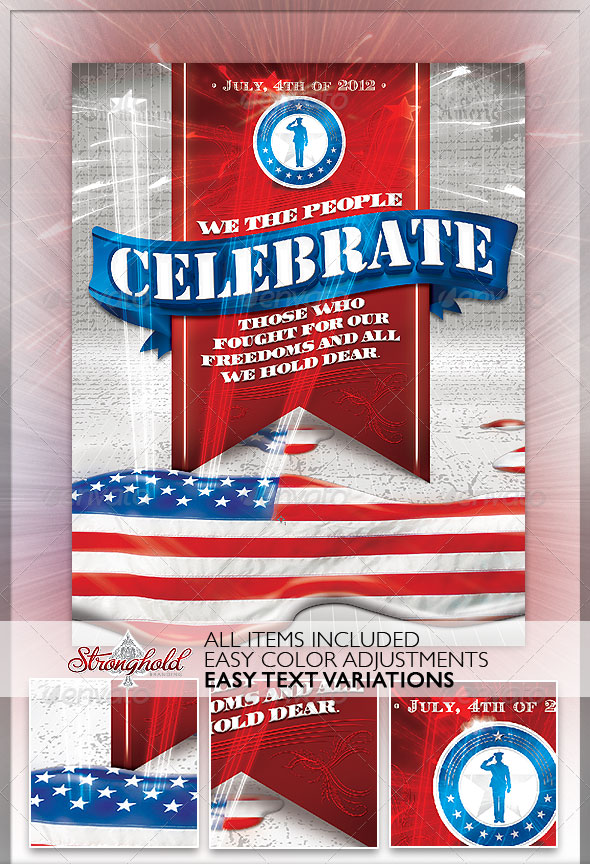 July 4th Flyer Templates Free