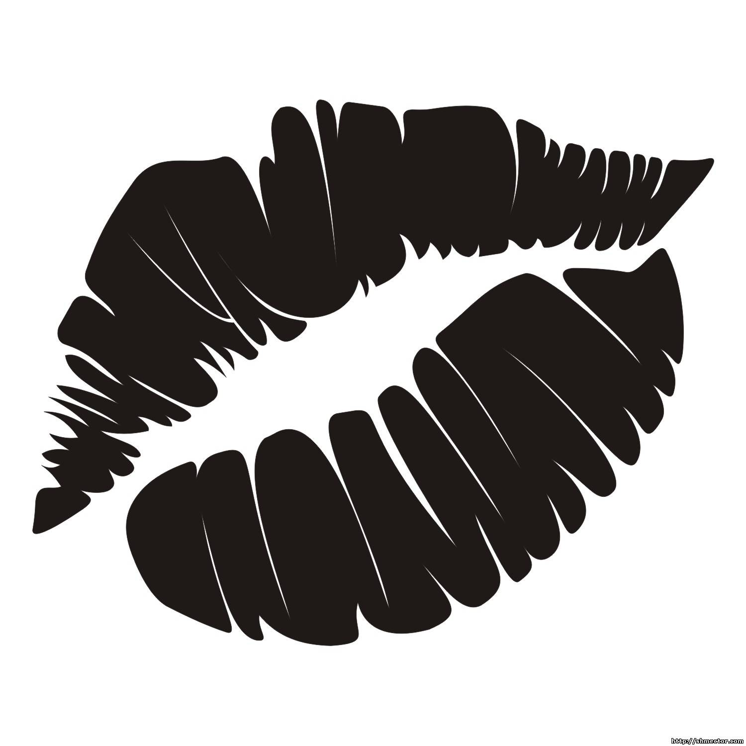 16 Vector Images Of Black And White Lips Images