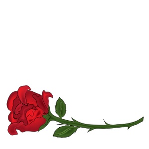 Long Stem Rose Clip Art