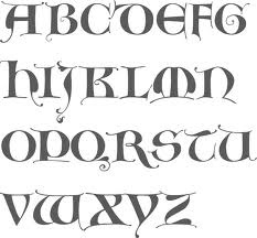 Medieval Font Alphabet