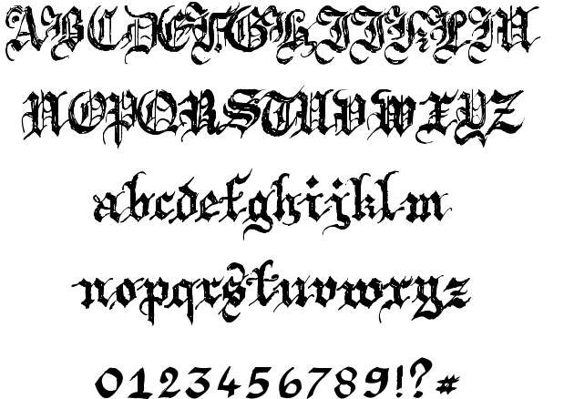 Old English Font Msn 107