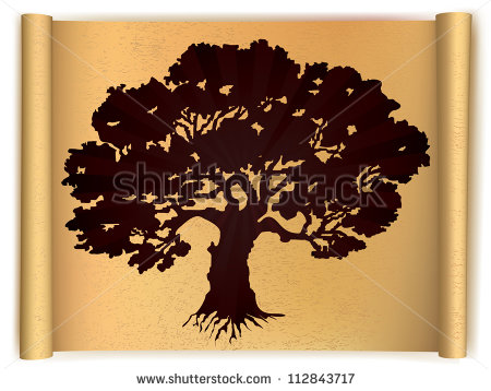 Old Oak Tree Clip Art