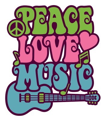 Peace Love Music Clip Art