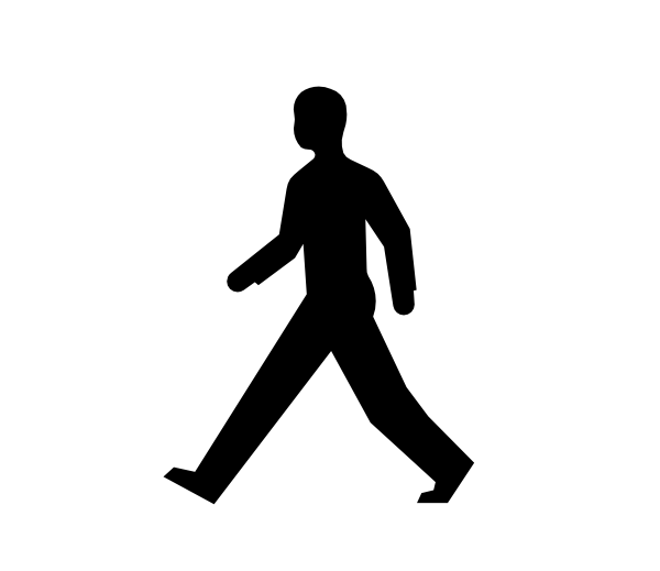 16 Walking Human Outline Vector Images