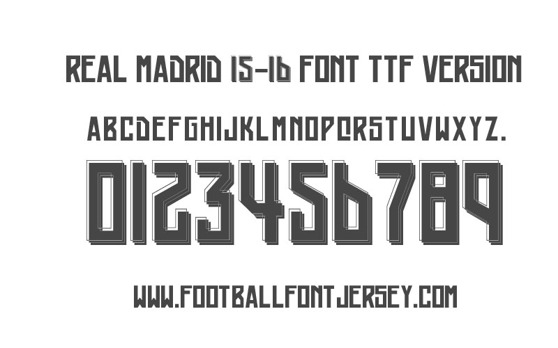 16 2016 Real Madrid Font Images