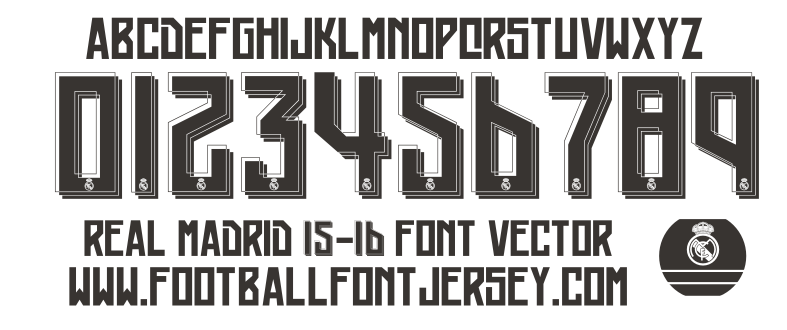 Real Madrid 2015 2016 Font