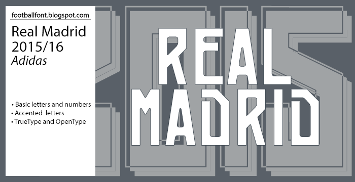 Real Madrid 2015 2016 Font