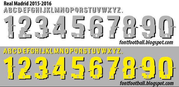 Real Madrid Kit Font 2015 2016