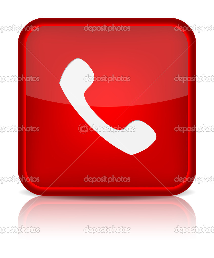 Red Phone Button Icon