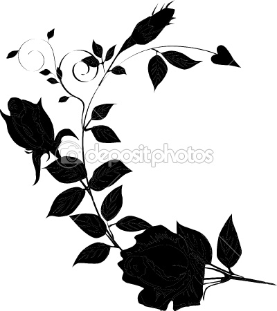 Rose Outline Clip Art Vector Free