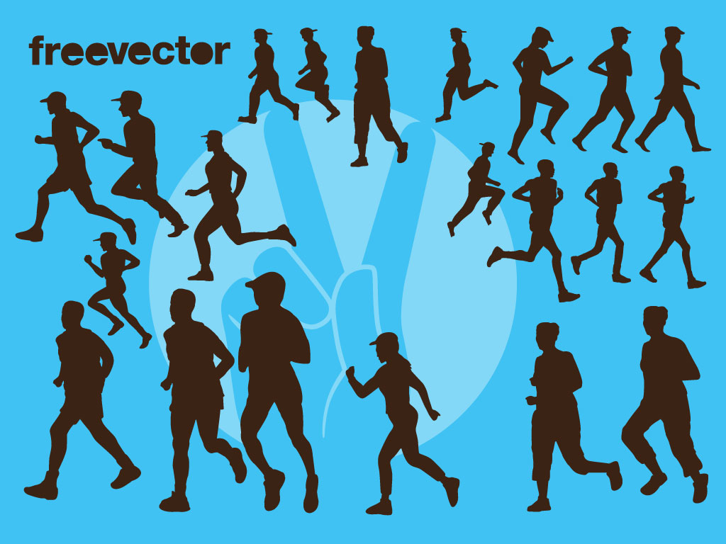 Runner Silhouette Vector Free Runner Silhouette Vector Free