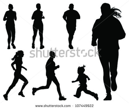 Running Silhouette Vector