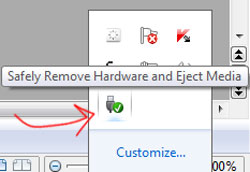 Safely Remove Hardware Icon Missing Windows 7