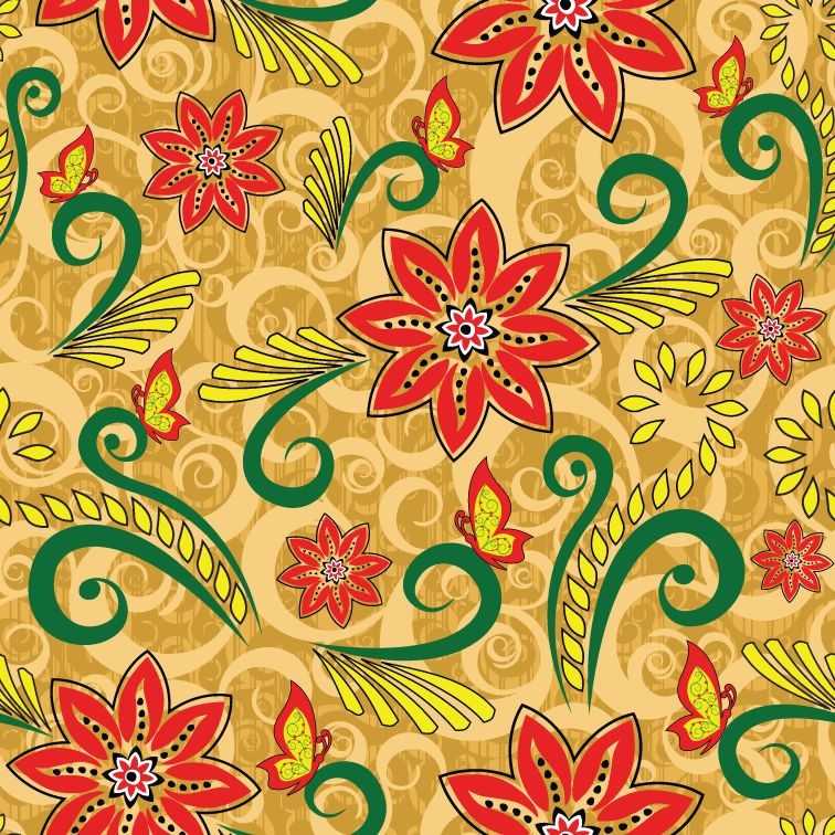 Seamless Floral Pattern Vector