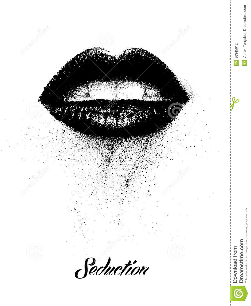 Seductive Lips Black and White