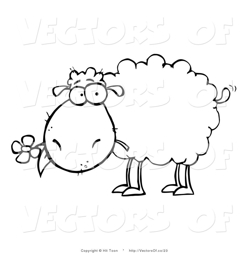 Sheep Clip Art Black and White