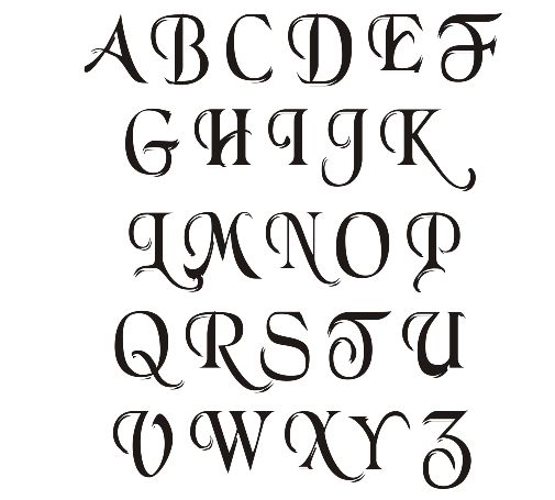 Simple Calligraphy Alphabet Simple Calligraphy Alphabet