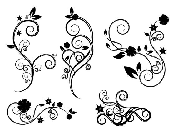 Small Flower Clip Art Swirl Designs Small Flower Clip Art Swirl Designs