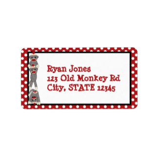 Sock Monkey Address Label