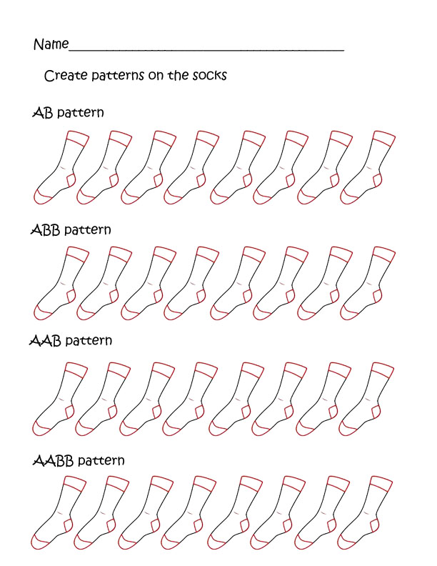Sock Template Pattern